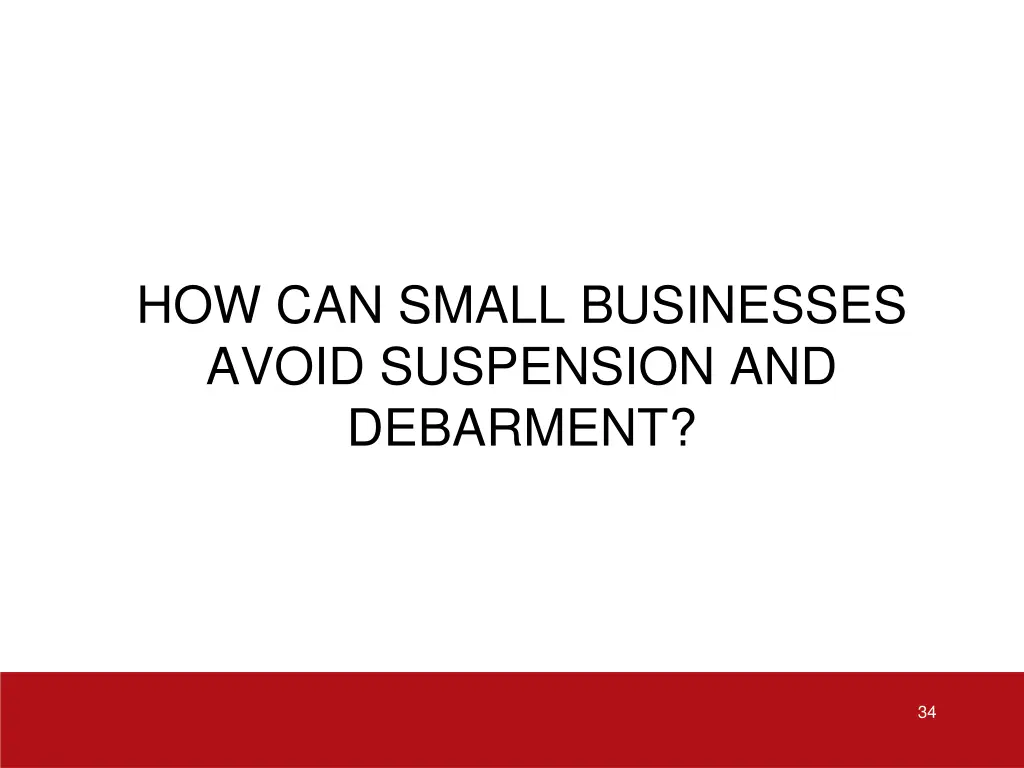 how can small businesses avoid suspension