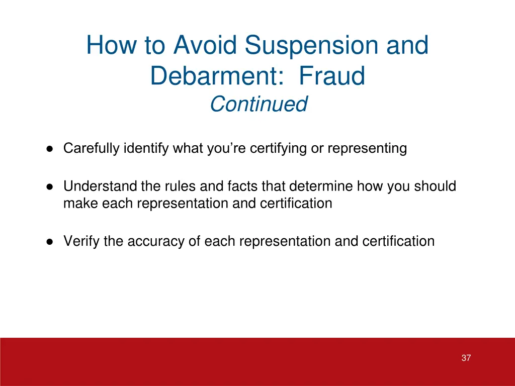how to avoid suspension and debarment fraud 1