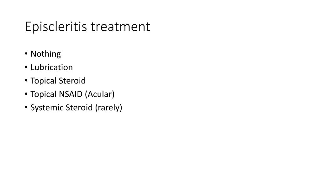 episcleritis treatment
