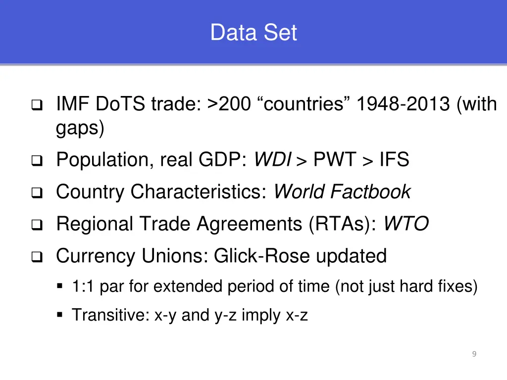 data set