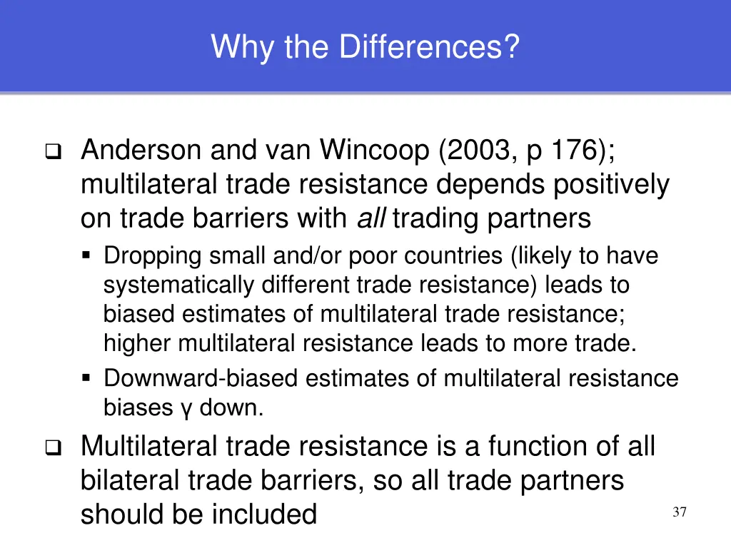 why the differences