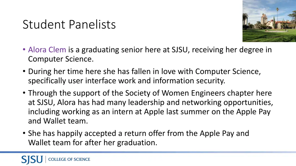 student panelists