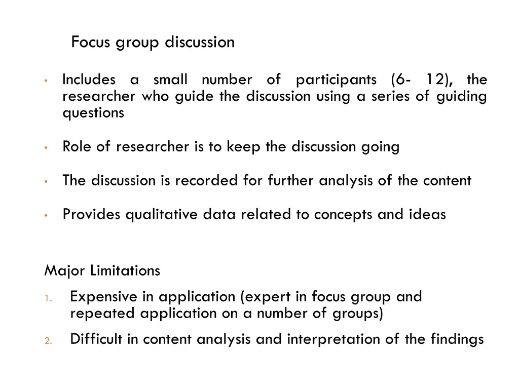 focus group discussion
