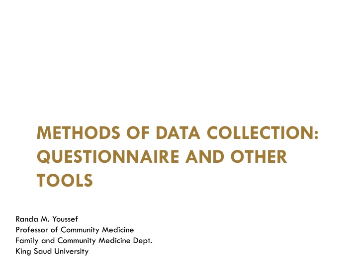 methods of data collection questionnaire