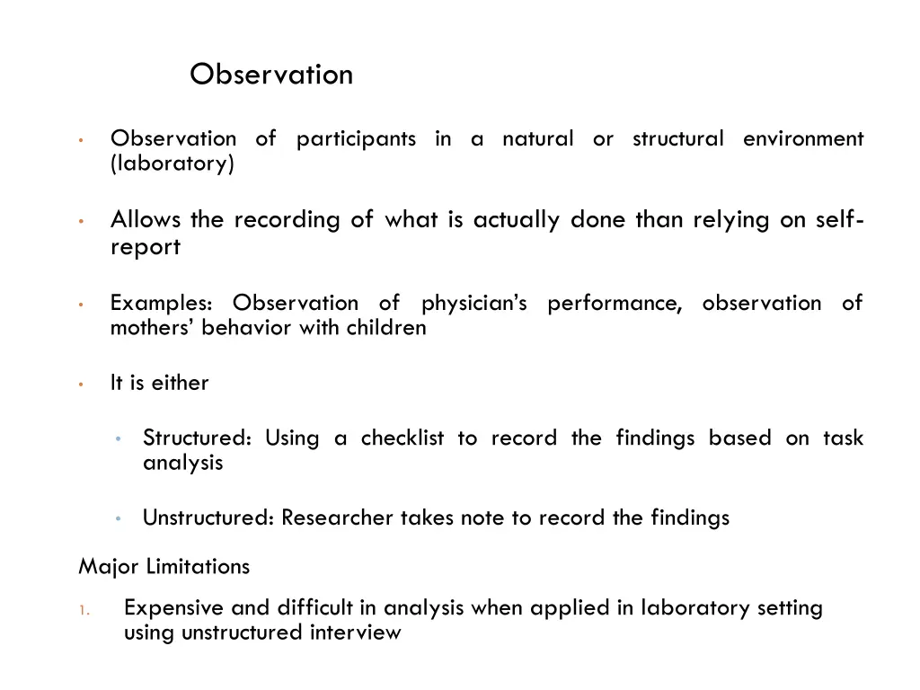 observation