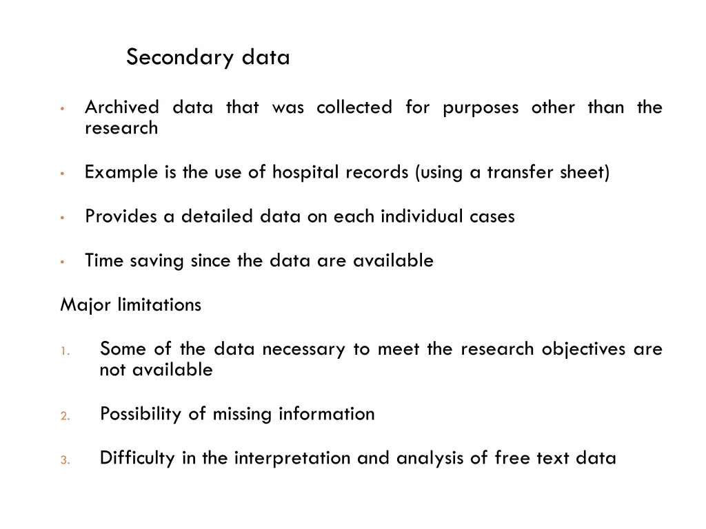secondary data