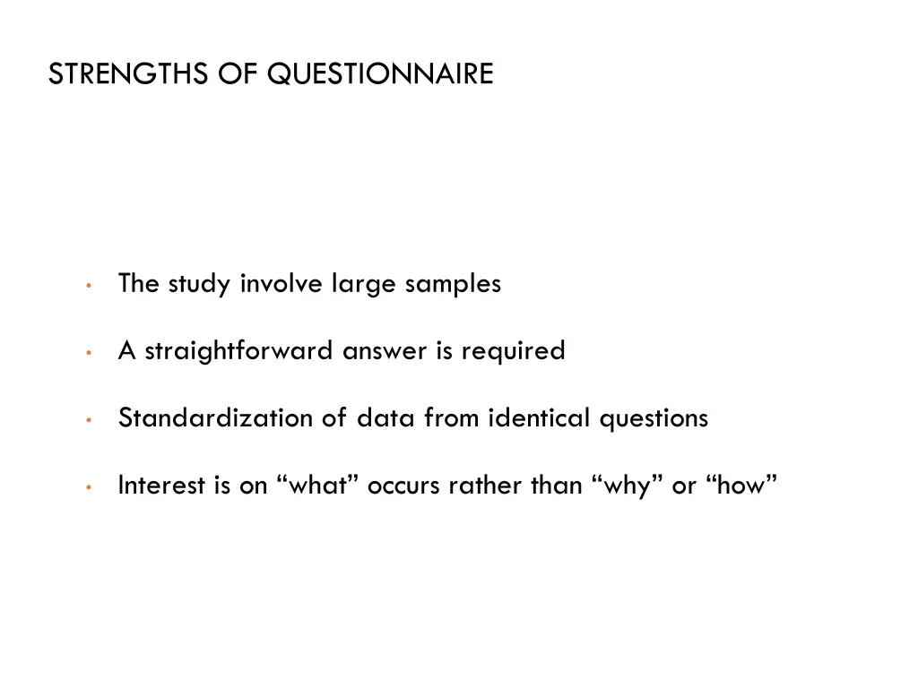 strengths of questionnaire