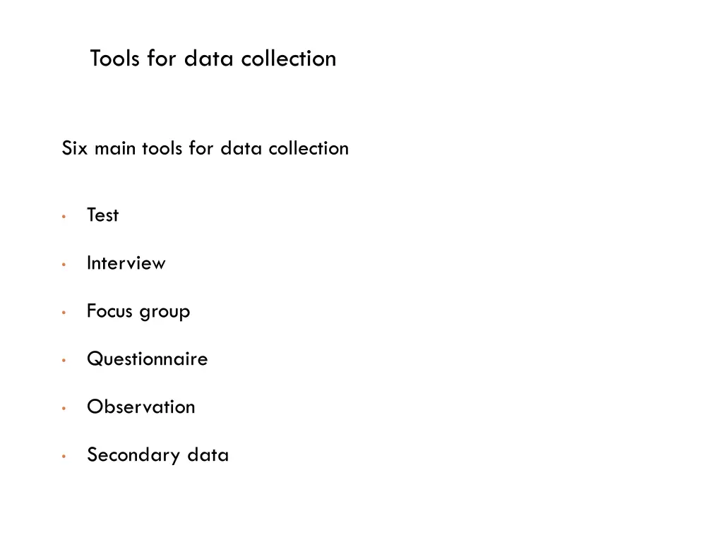 tools for data collection