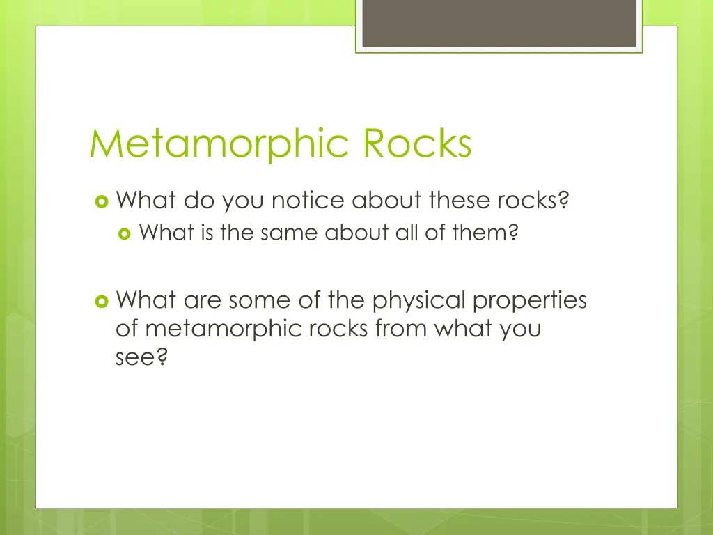 metamorphic rocks 1