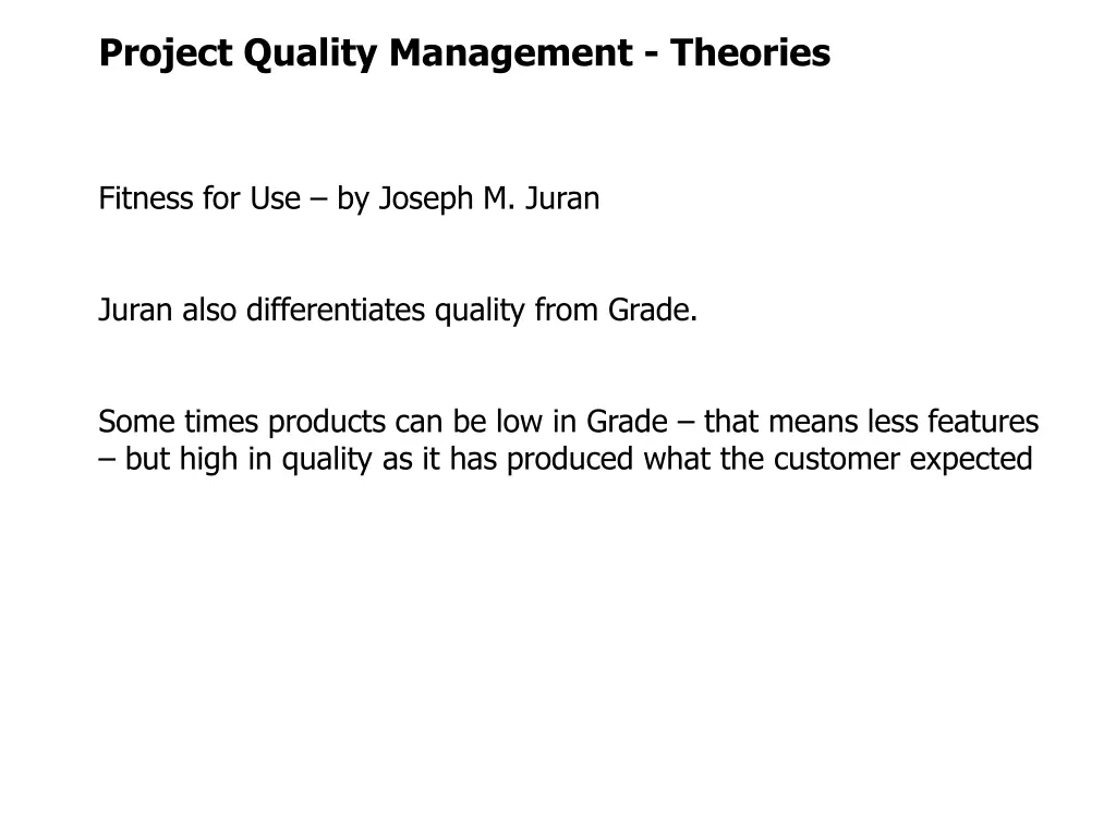 project quality management theories 1