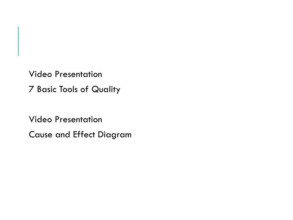video presentation 7 basic tools of quality