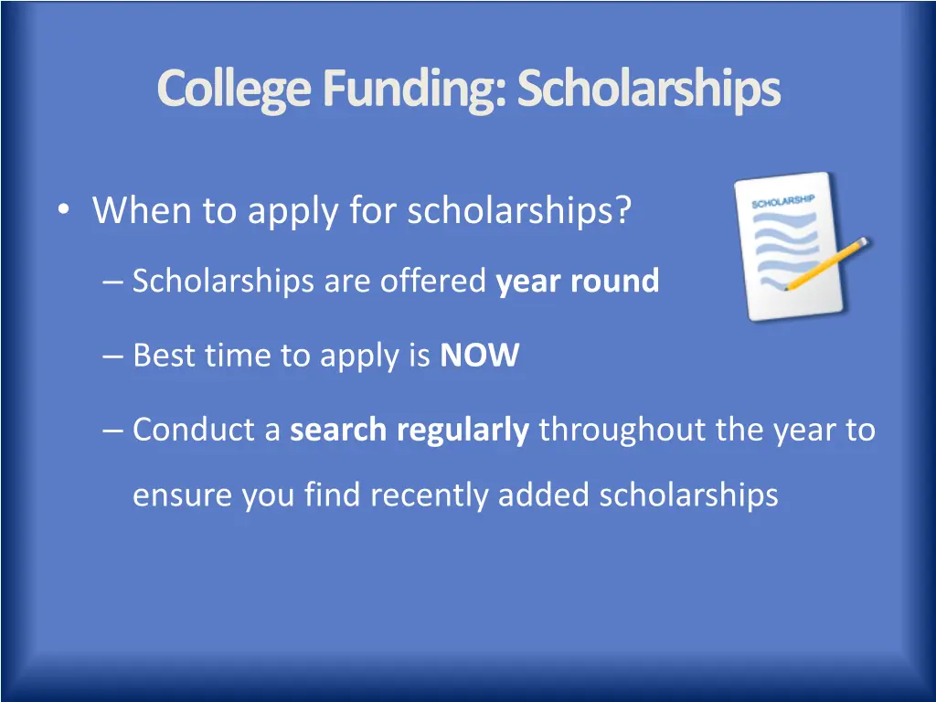 college funding scholarships 8