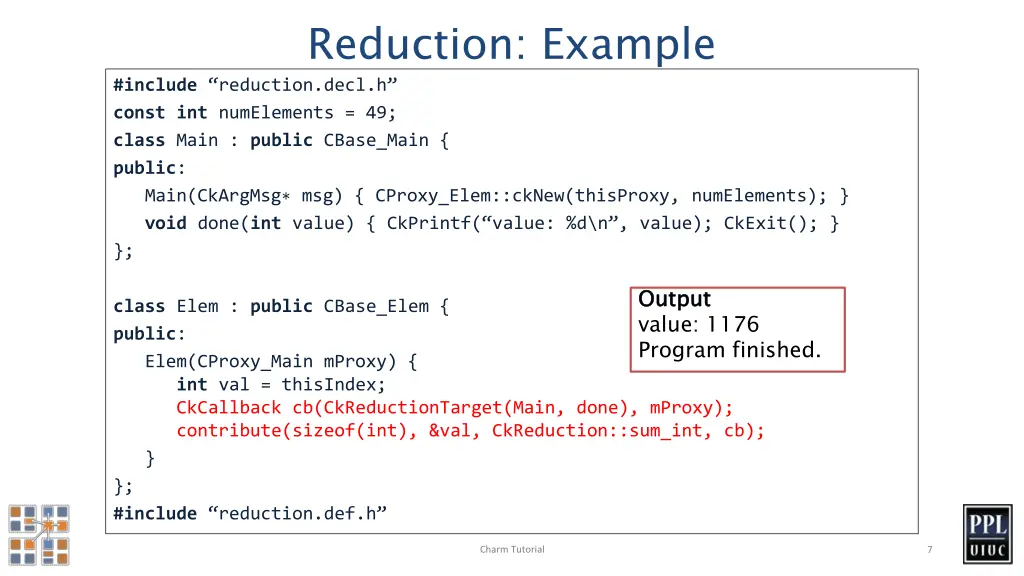 reduction example include reduction decl h const