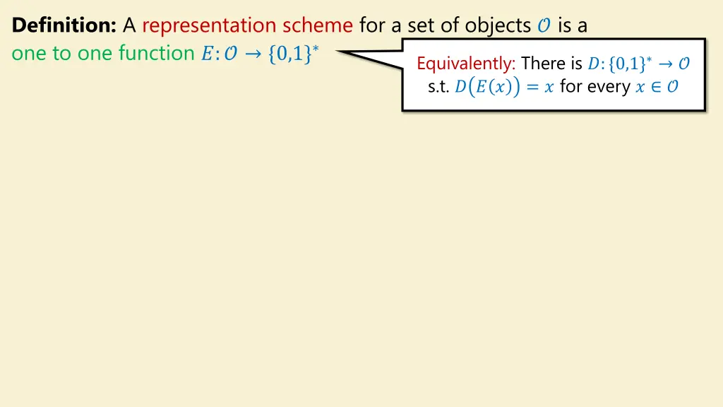 definition a representation scheme 1