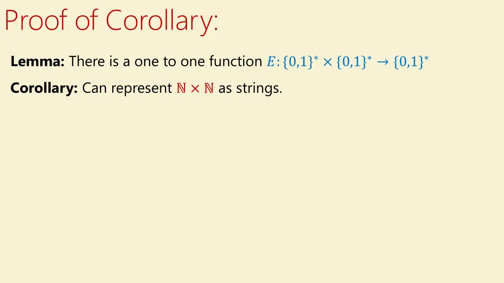 proof of corollary