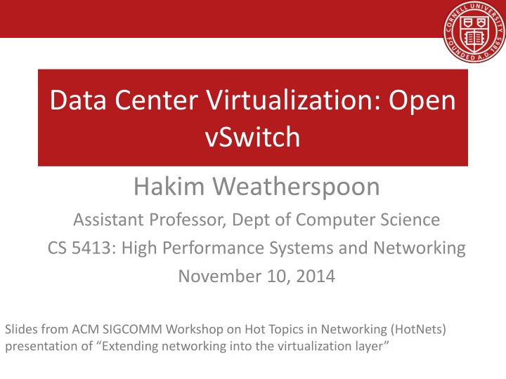 data center virtualization open vswitch