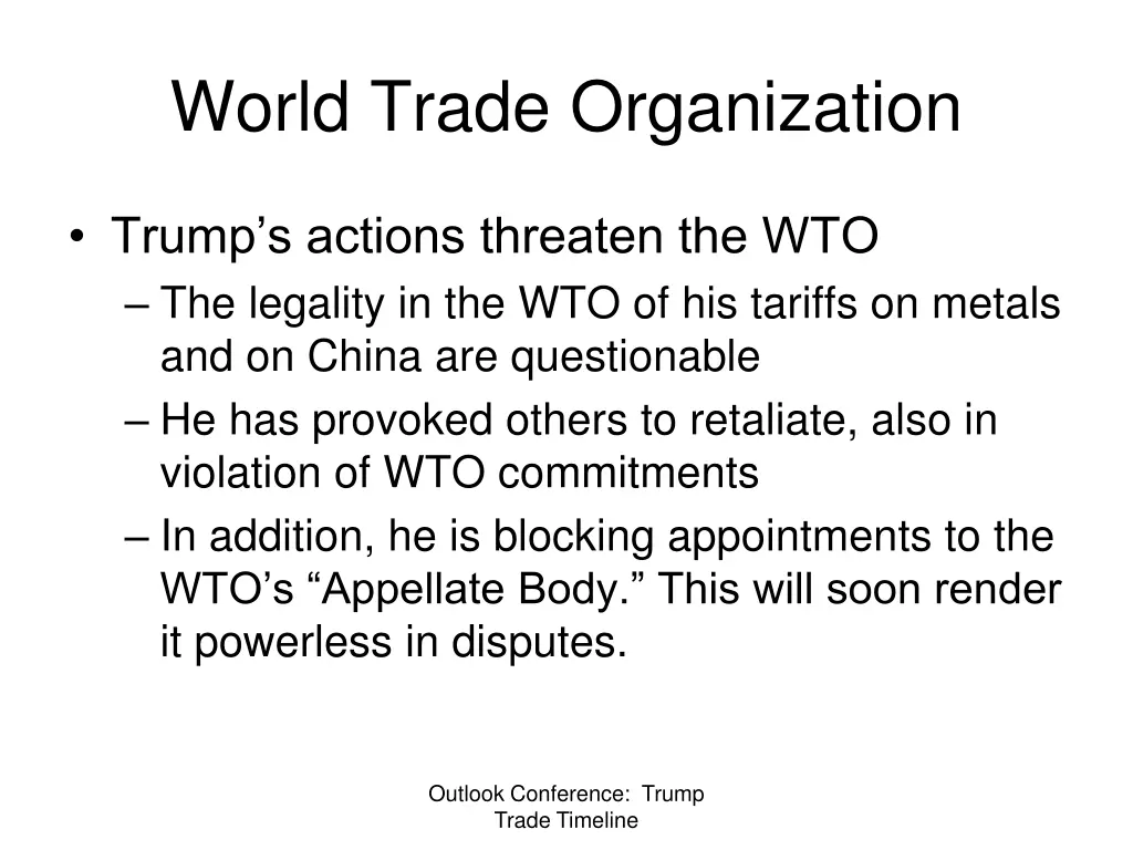 world trade organization 1