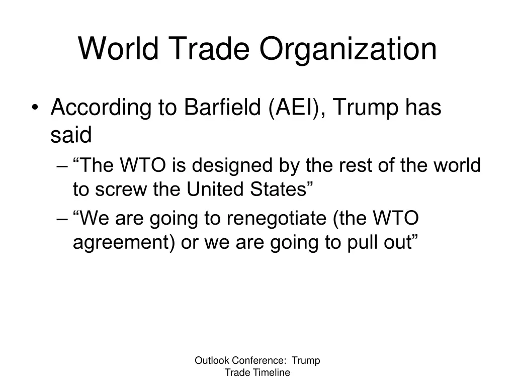 world trade organization