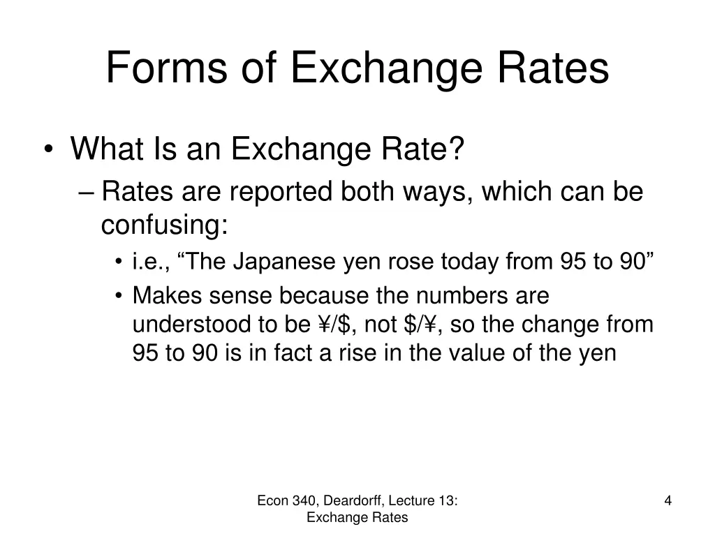 forms of exchange rates 1