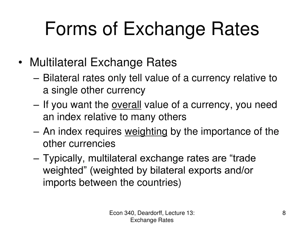 forms of exchange rates 4