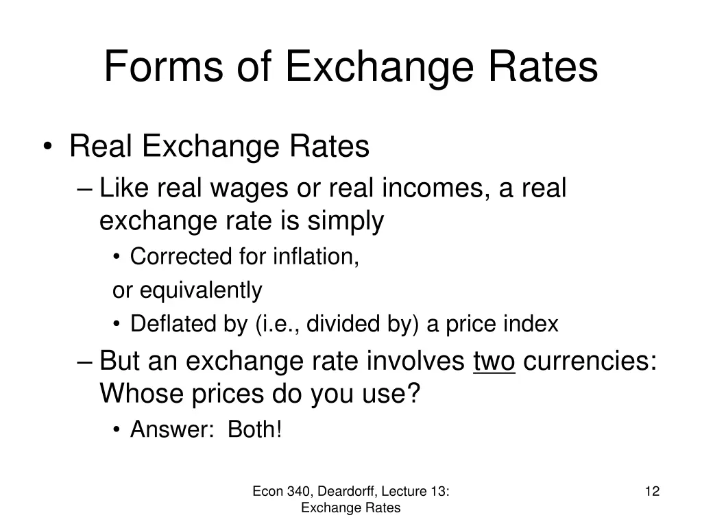 forms of exchange rates 6