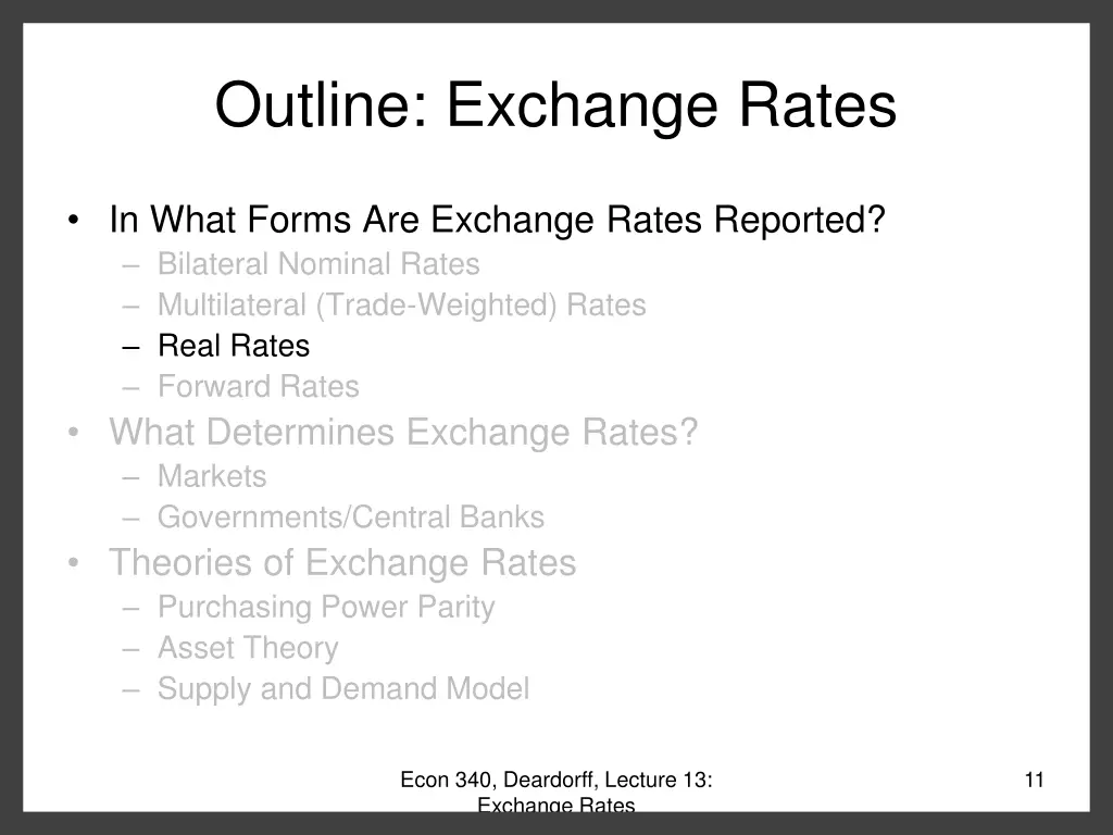 outline exchange rates 2