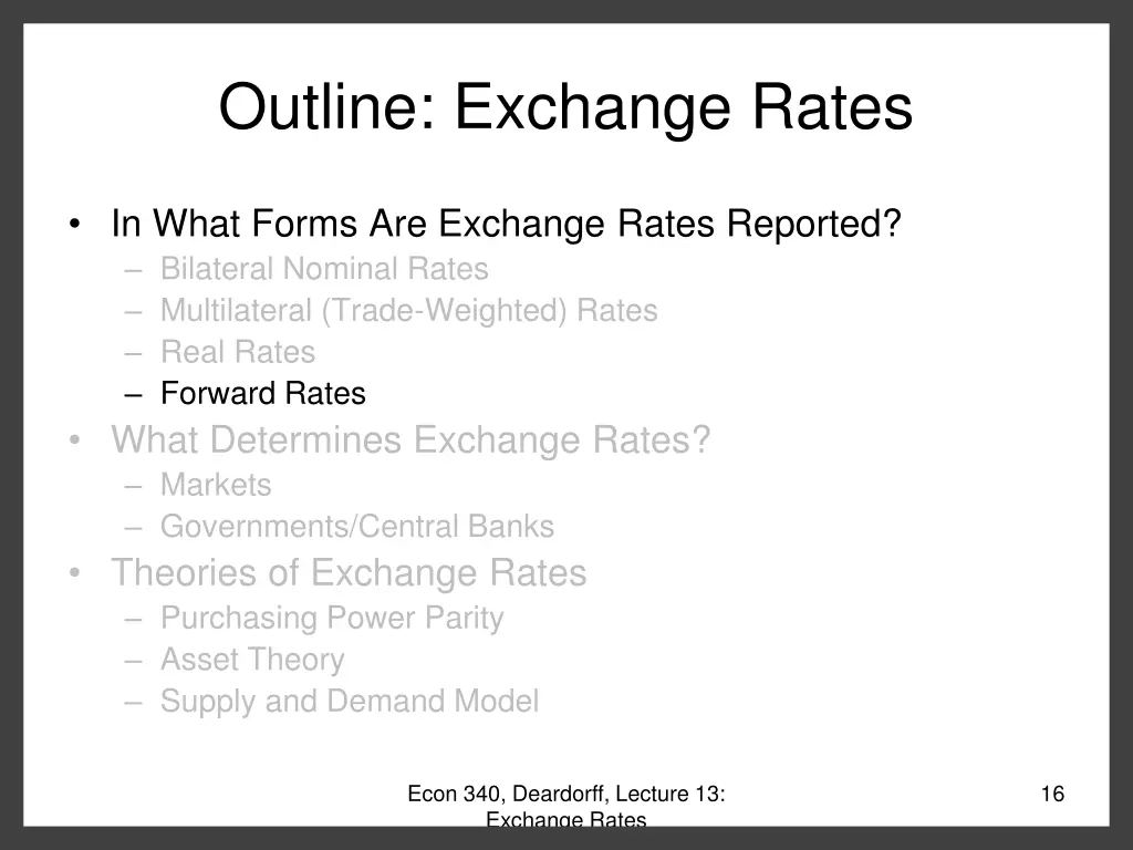 outline exchange rates 3