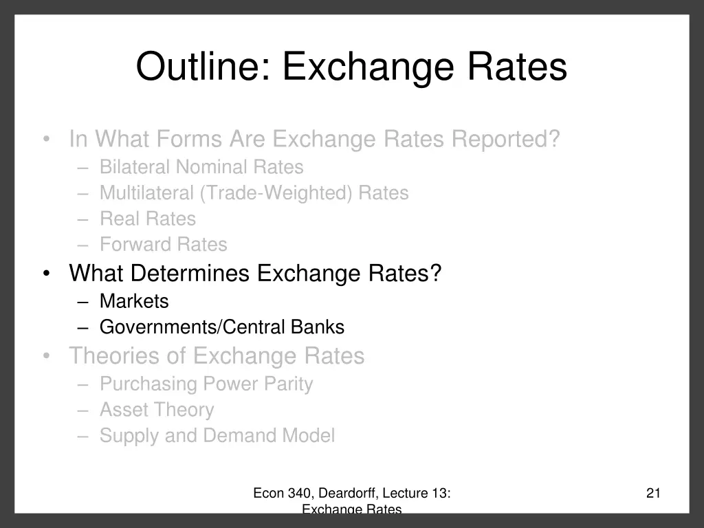 outline exchange rates 4