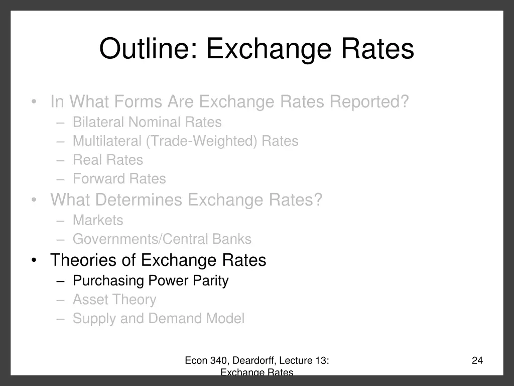 outline exchange rates 5