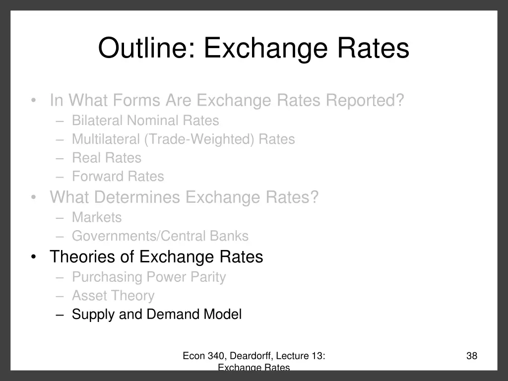 outline exchange rates 7