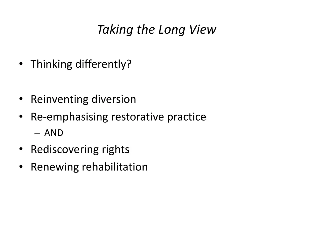 taking the long view 5