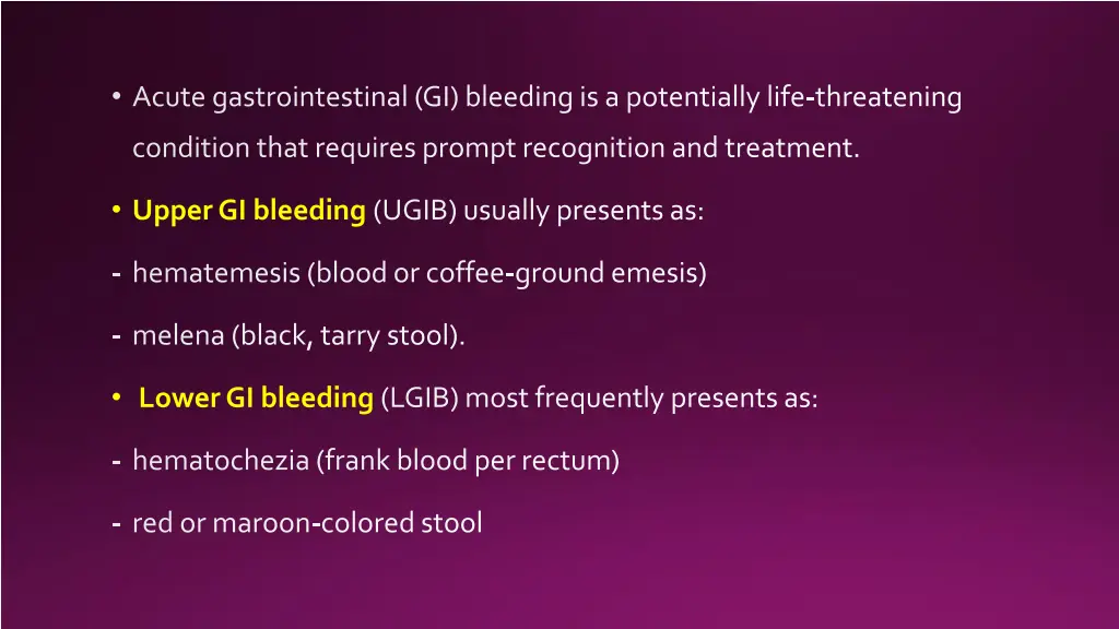 acute gastrointestinal gi bleeding