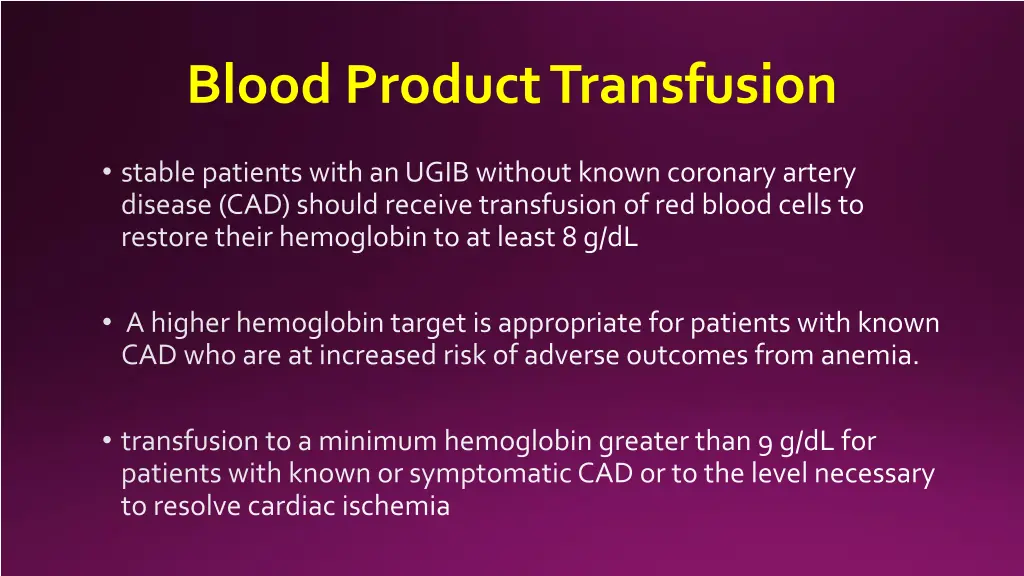 blood product transfusion