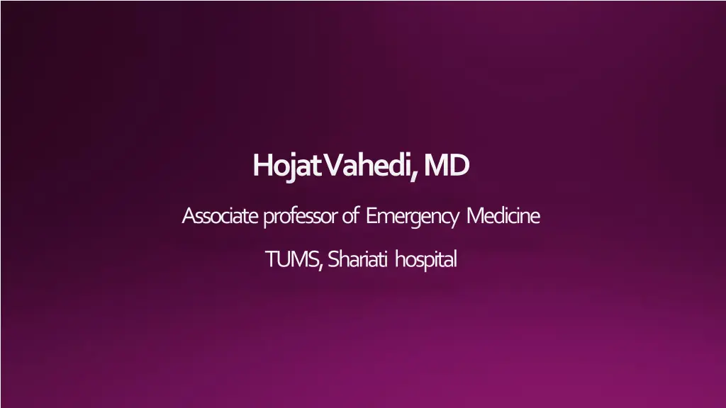 hojat vahedi md