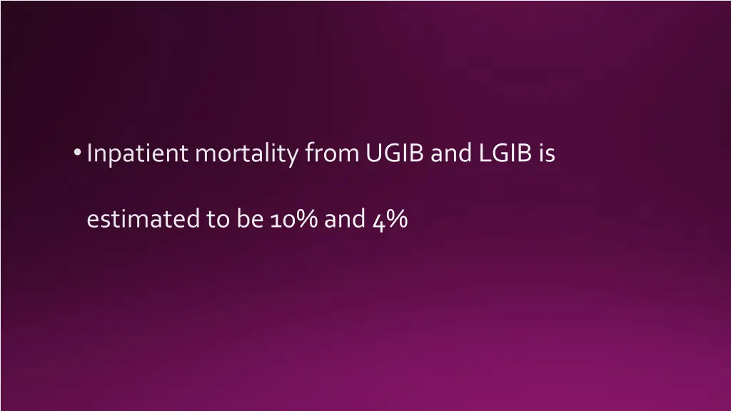 inpatient mortality from ugib and lgib is