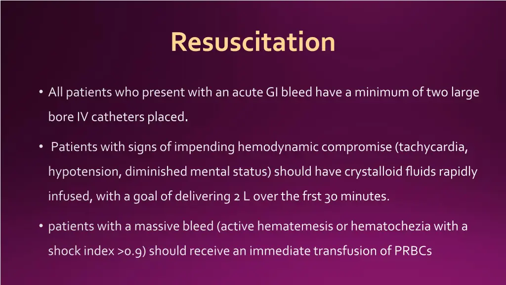 resuscitation