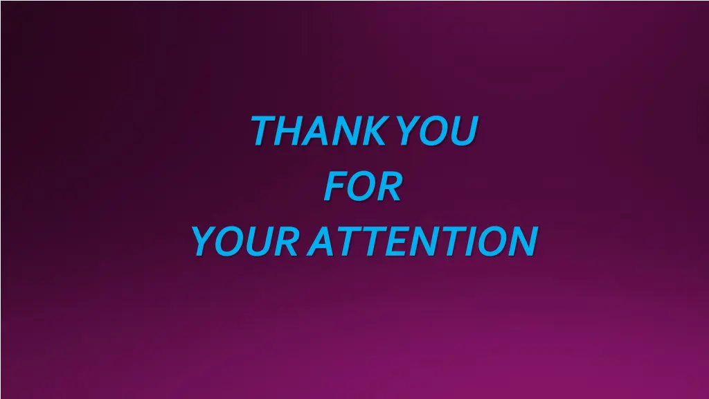 thank you for your attention