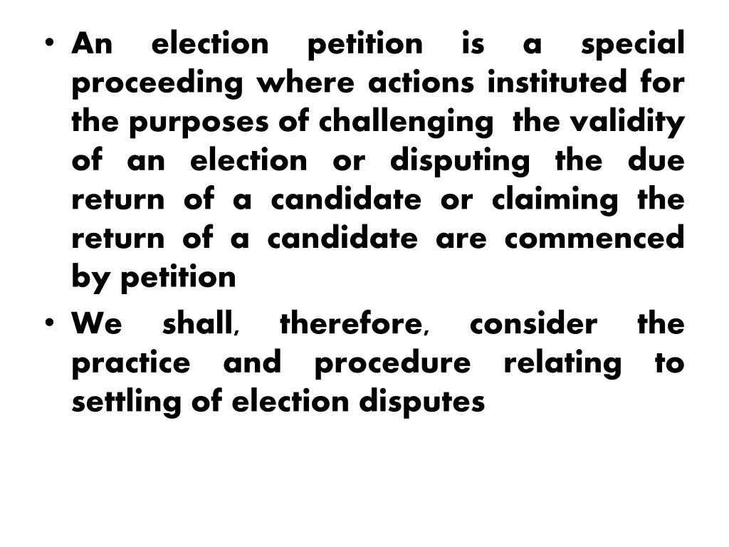an proceeding where actions instituted