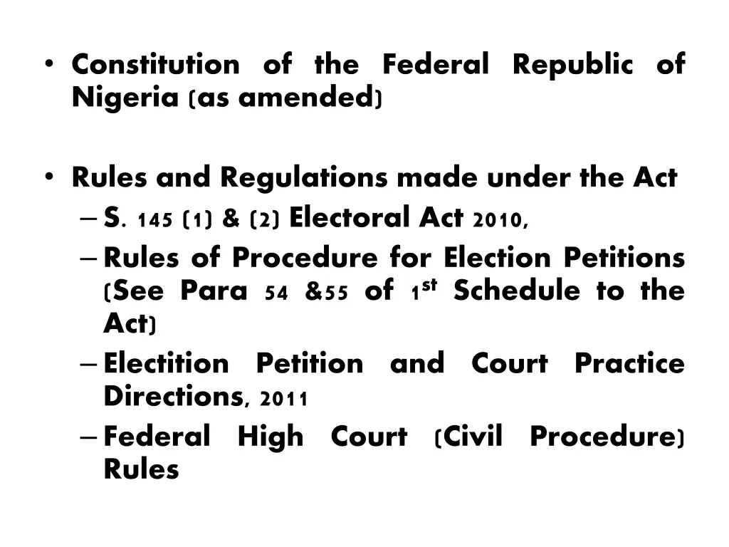constitution of the federal republic of nigeria