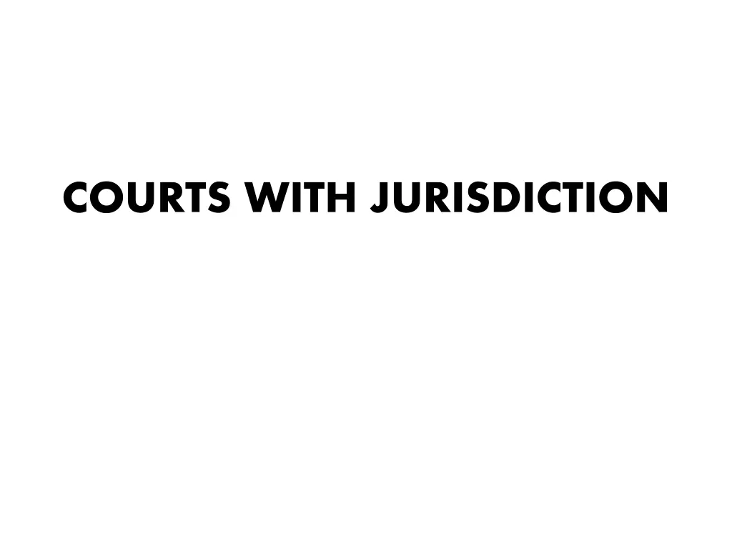 courts with jurisdiction