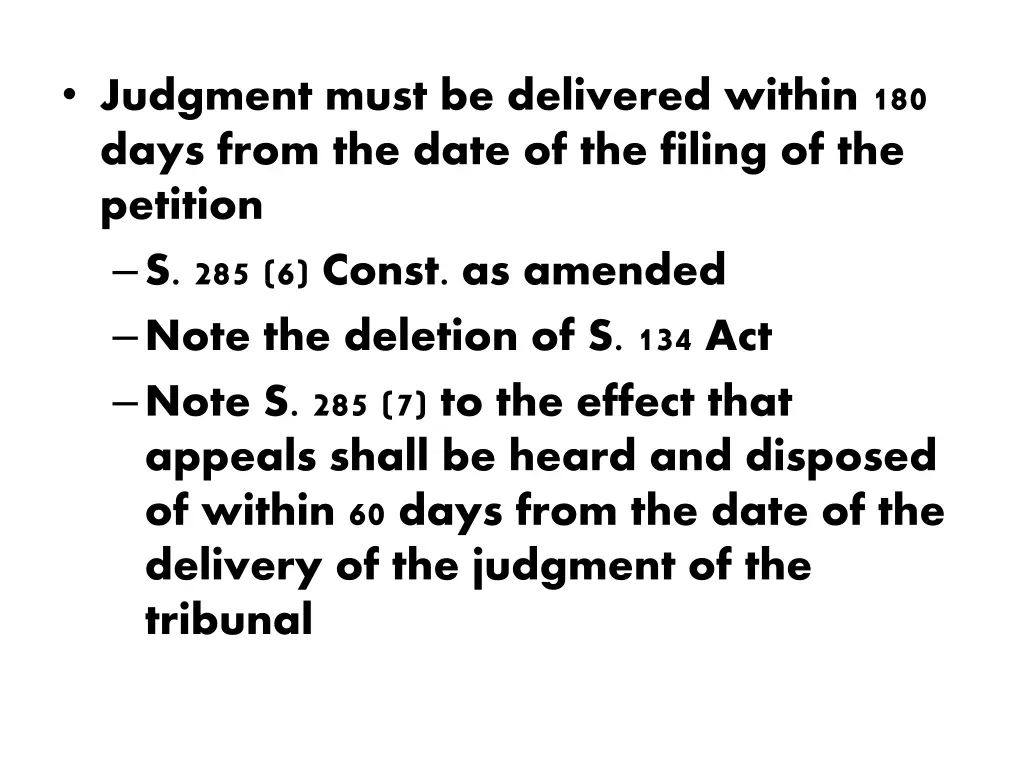 judgment must be delivered within 180 days from
