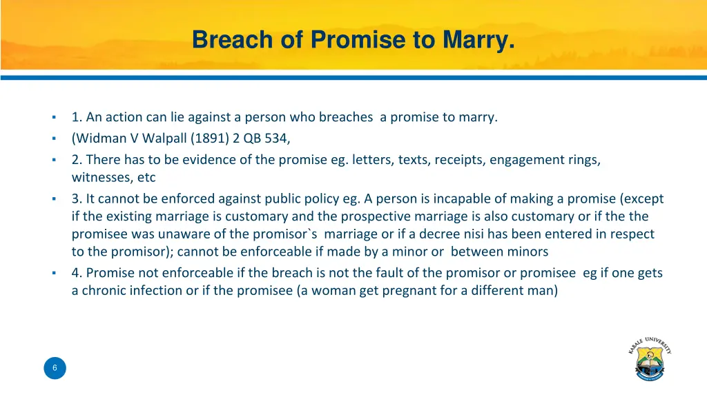 breach of promise to marry