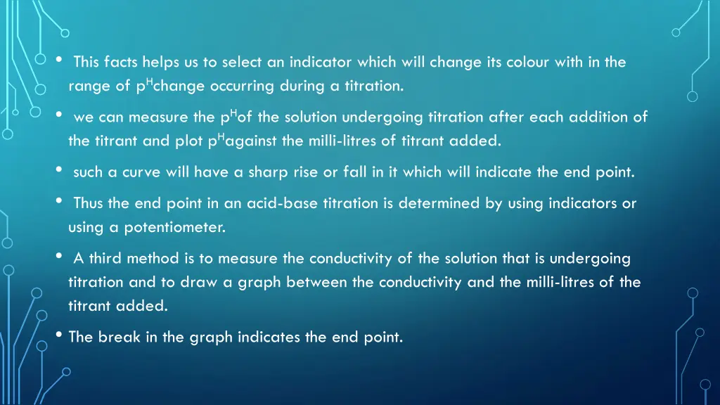 this facts helps us to select an indicator which