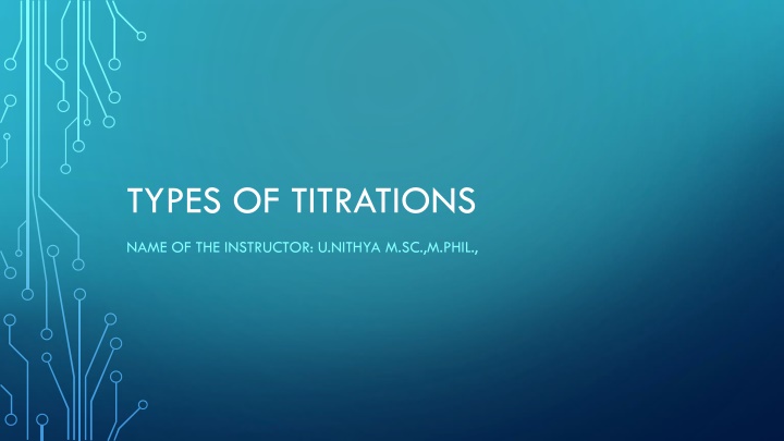types of titrations
