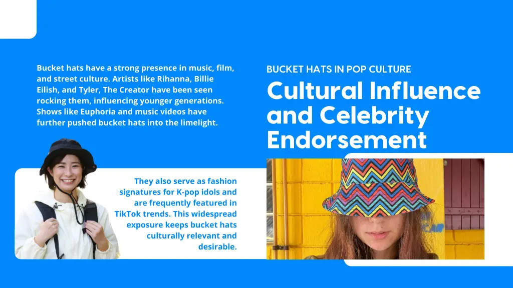 bucket hats have a strong presence in music film