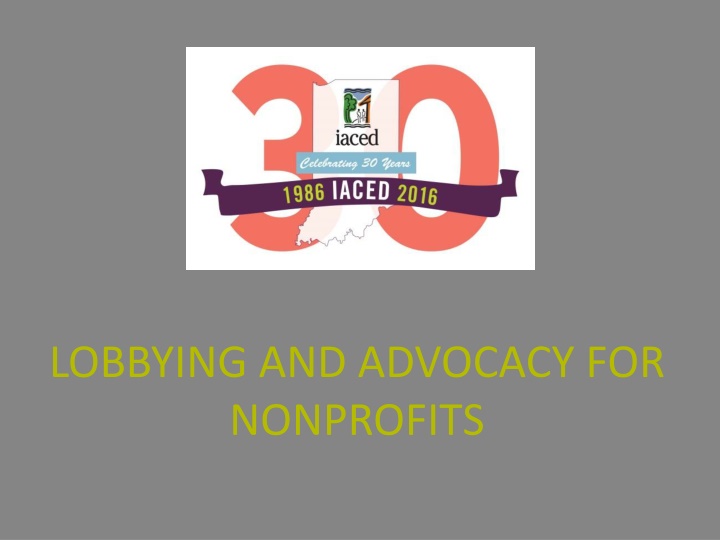 lobbying and advocacy for nonprofits