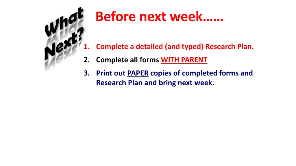 before next week