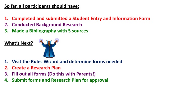 so far all participants should have