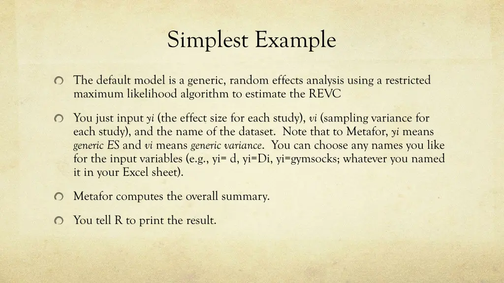 simplest example