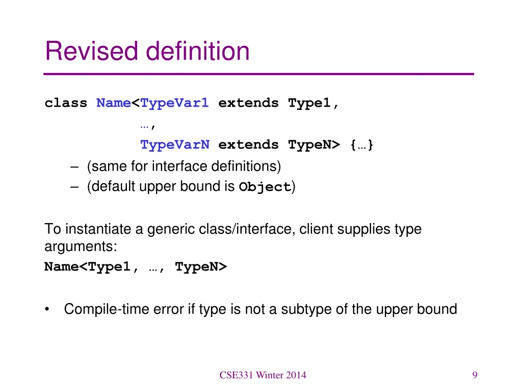 revised definition
